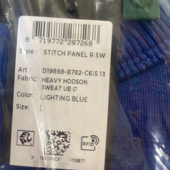 G-Star Raw‎ Stitch Panel Sweater Blue L NWT IN PACKAGING - Picture 6 of 7